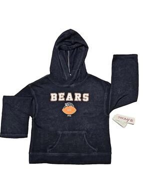NFL Teens Chicago Bears Hoodie Medium 7/9 NWT Gray Pullover 1946 - Vintage Style